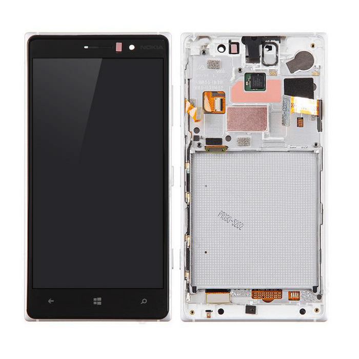 CoreParts Nokia Lumia 830 LCD Screen and Digitizer with Front Frame Assembly Silver - W124965589