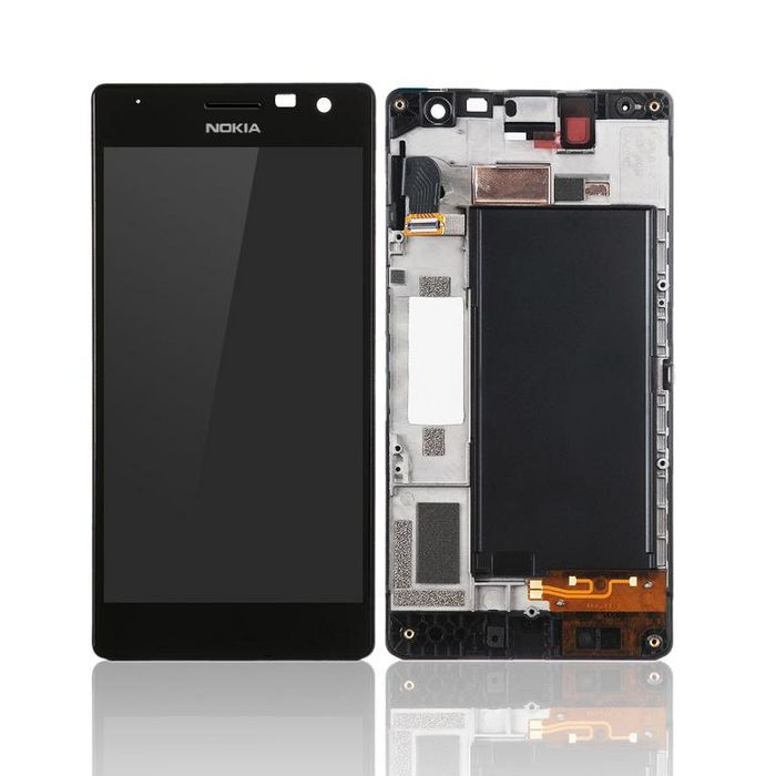 CoreParts Nokia Lumia 735,730 Dual SIM LCD Screen and Digitizer with Front Frame Assembly Black - W124565539