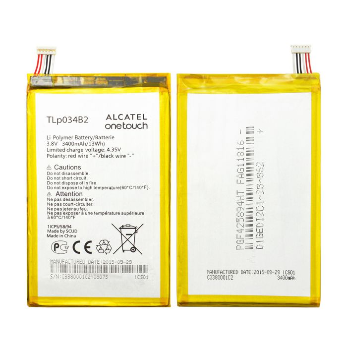 CoreParts Battery for Alcatel Mobile 12.92Wh Li-ion 3.8V 3400mAh, Alcatel OneTouch - W124365646