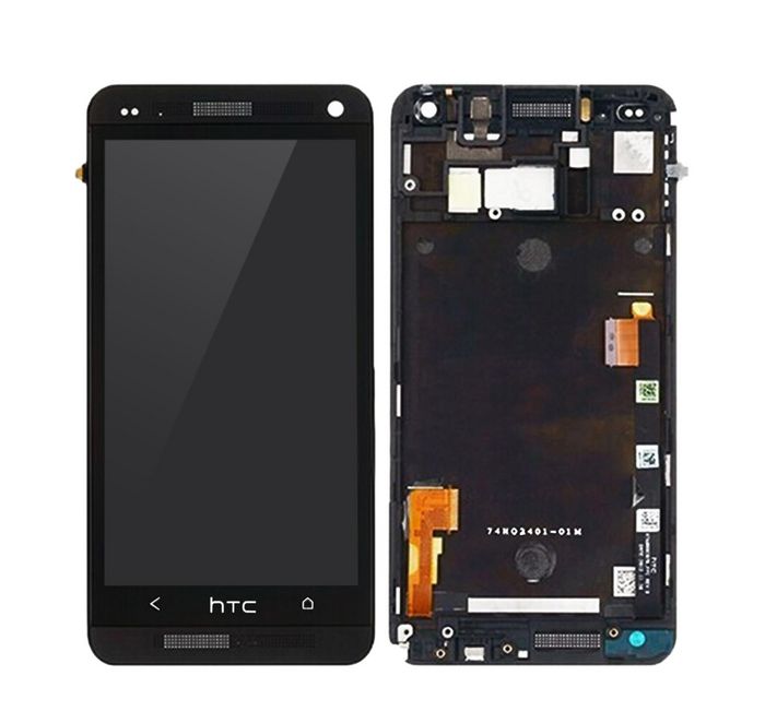 CoreParts LCD w frame Full Assembly HTC One M7 Black - W125065631