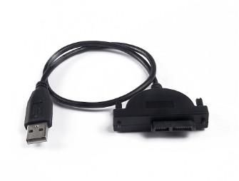CoreParts USB 2.0 to 7+6 13Pin SATA ODD MSUSBODD, Black, 169 mm, 127 mm, 38 mm, 30 g, 1 pc(s) - W124865406