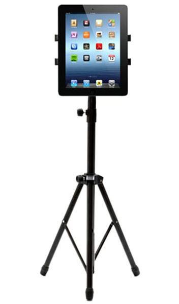 CoreParts Universal Tripod Stand for 7"-10.1" tablets, ABS + soft rubber + aluminum alloy telescopic rod (16-22mm) Tablet Multi-Direction Height 66-120cm - W124965317
