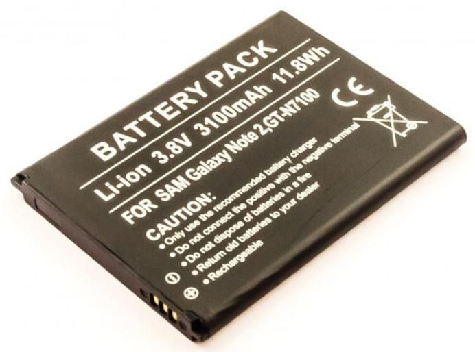 CoreParts Battery for Samsung Mobile 8.14Wh Li-ion 3.8V 2200mAh, Samsung Galaxy Note 2 N7100 - W124665270