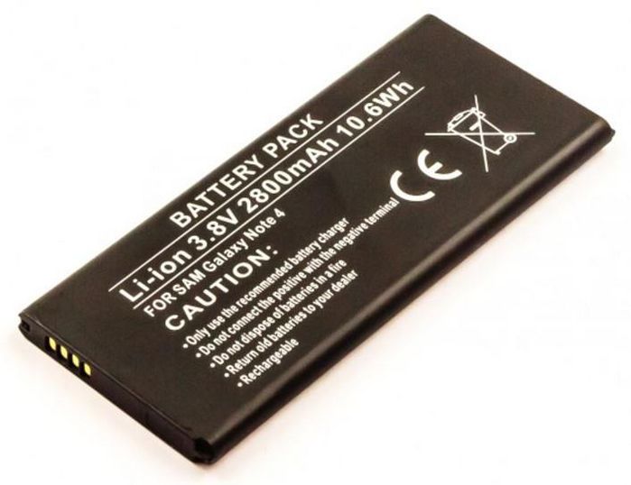 CoreParts Battery for Samsung Mobile 10.64Wh Li-ion 3.8V 2800mAh, Samsung Galaxy Note 4 Series - W124864945
