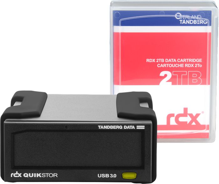 Overland-Tandberg RDX external drive kit with 2TB cartridge, black, USB3+ - W124685484
