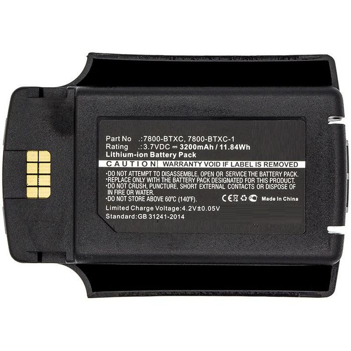 CoreParts Battery for Dolphin Scanner 11.8Wh Li-ion 3.7V 3200mAh Black, 7600, 7600 II, 7800 - W125262492