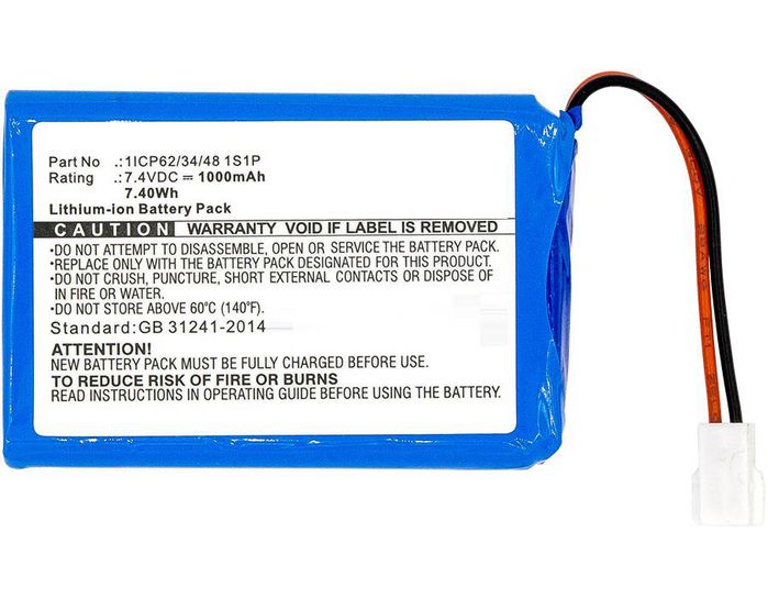 CoreParts Battery for Payment Terminal 7Wh Li-ion 7.4V 1000mAh Black, for CTMS EURODETECTOR - W124563111