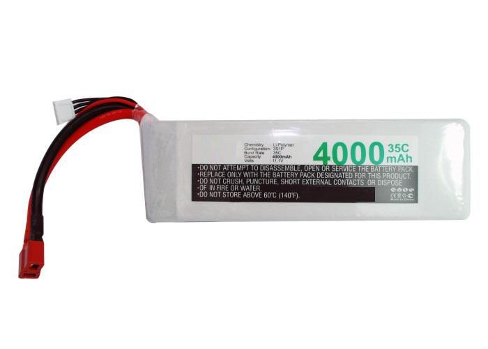 CoreParts Battery for Rc RC Hobby, 44.4Wh, Li-Pol, 11.1V, 4000mAh - W124763069