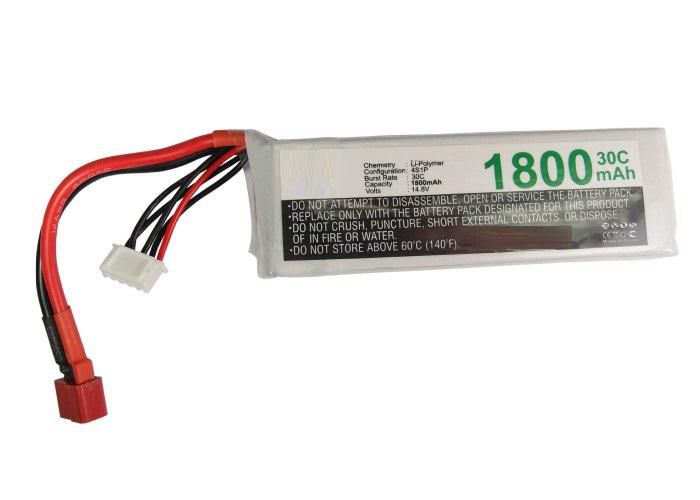 CoreParts Battery for Rc RC Hobby 26.64Wh Li-Pol 14.8V 1800mAh for Rc CS-LP1804C30RT - W125262566