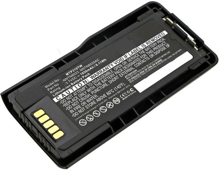 CoreParts Battery for Two Way Radio 6.11Wh Li-ion 3.7V 1650mAh Black Motorola, MTP3100, MTP3200, MTP3250, MTP600 - W125326420