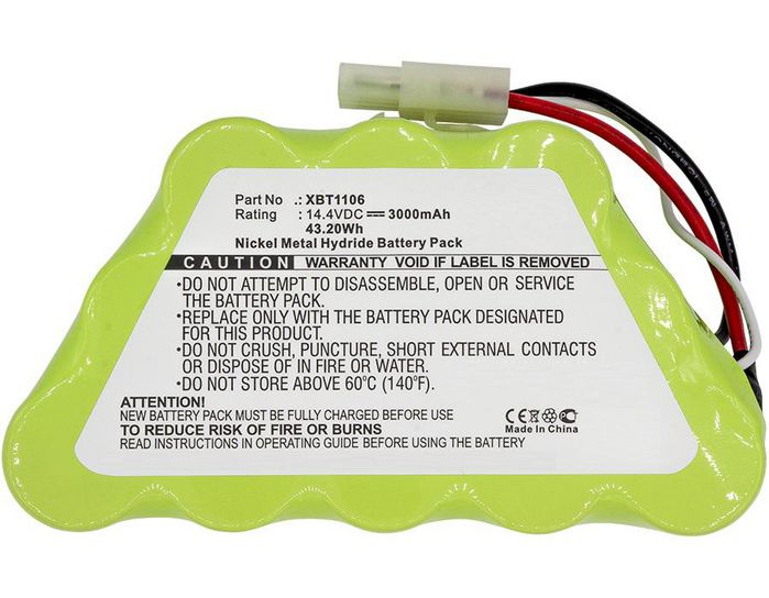 CoreParts Battery for Euro Pro Vacuum 43.2Wh 14.4V Ni-Mh 3000mAh Green, Navigator Freestyle Pro, SV1106, SV1107, SV1112 - W124763156
