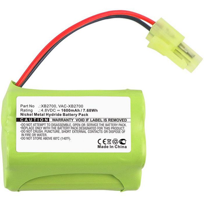 CoreParts Battery for EuroPro Vacuum 7.68Wh 4.8V Ni-Mh 1600mAh EURO PRO & Shark V2700 ZXB2700 - W124463395