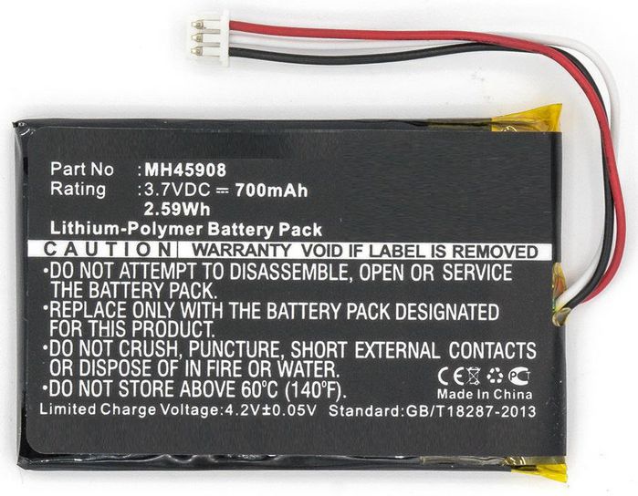 CoreParts Battery for Wireless Headset 2.59Wh Li-Pol 3.7V 700mAh Black, for Corsair CA-9011127 CA-9011127-NA, CA-9011136-AP, Gaming H2100 DOLBY 7.1 WIRELES, H2100 - W124862835