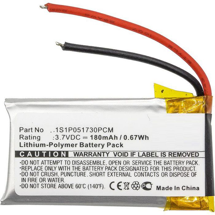 CoreParts Battery for Wireless Headset 0.6Wh Li-Pol 3.7V 180mAh Black, for Gn GN9330, Netcom 9330 - W125162892