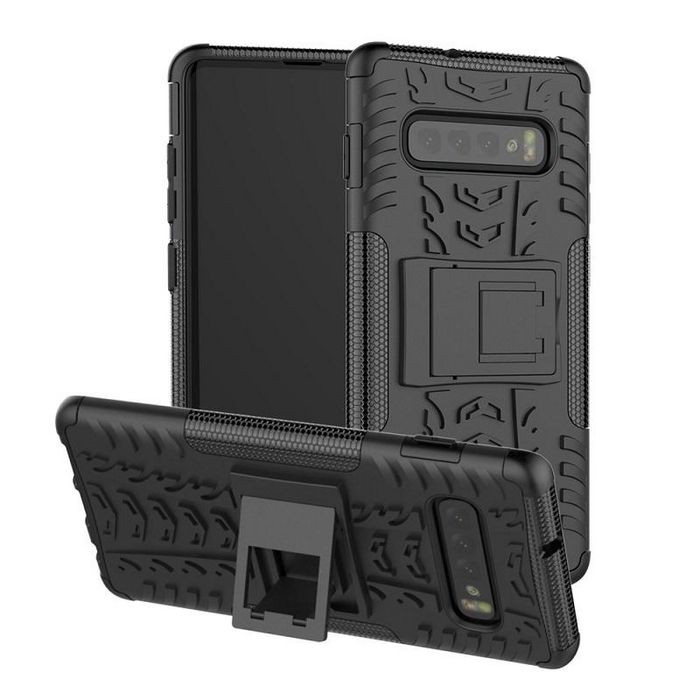 CoreParts S10 SM-G973 Black Cover Samsung Galaxy S10 SM-G973 Shockproof Rugged Tire Armor Protective Case - W125263699