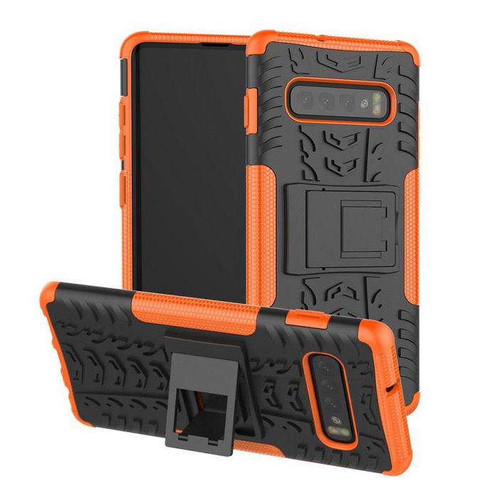 CoreParts Armor Protective Case, f/ Samsung Galaxy S10 SM-G973, Orange - W125326919