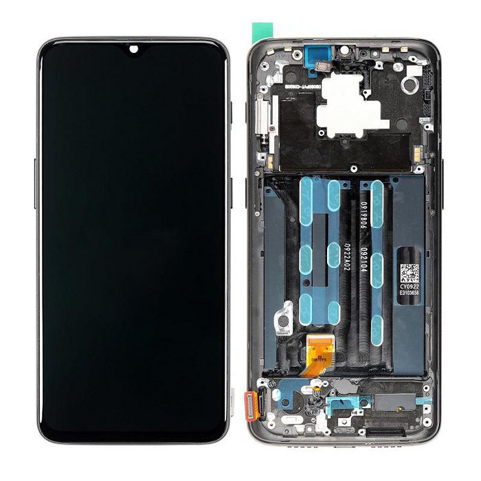 CoreParts LCD Screen with Digitizer OnePlus 6T Original New, with Front Frame Assembly Mirror Black - W124863953