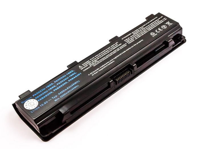 CoreParts Laptop Battery for Toshiba 47,52Wh 6 Cell Li-ion 10,8V 4400mAh Black - W124662585