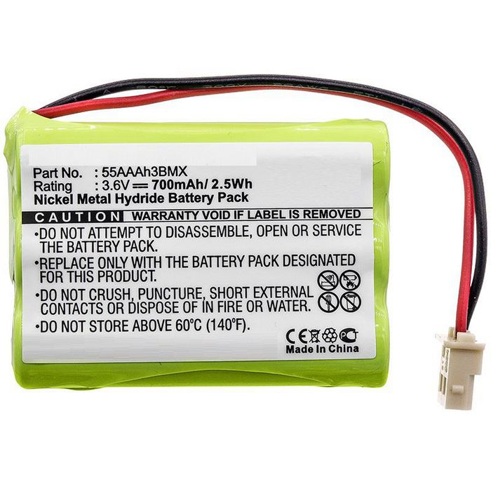CoreParts Battery for Bt BabyPhone 2.52Wh Ni-Mh 3.6V 700mAh Green, for Bt Video Baby Monitor 630 - W124862475