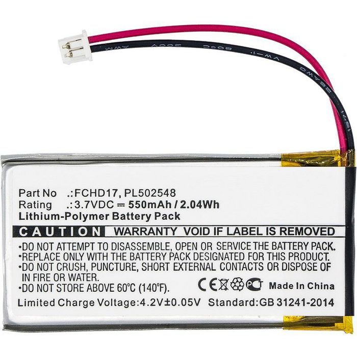 CoreParts Camera Battery for ACME 2Wh Li-Pol 3.7V 550mAh Black, CarC, FlyCamOne 720p, FlyCamOne HD - W124862478