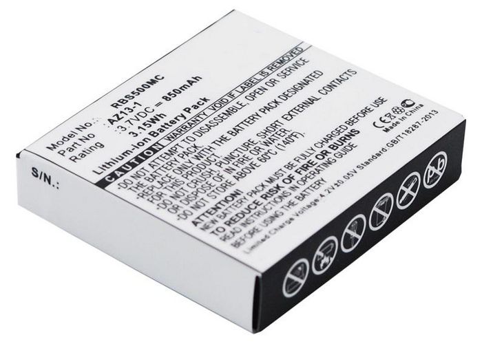 CoreParts Camera Battery for Ambarella, 850 mAh, 3.1 Wh, 3.7 V, Li-ion - W124463047