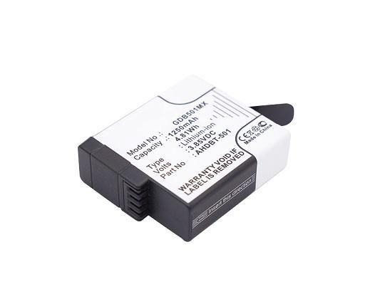 CoreParts Camera Battery for GoPro 4.8Wh Li-ion 3.85V 1250mAh Black, 601-10197-00, AABAT-001, AABAT-001-AS, ASST1, CHDHX-501, Hero 5, Hero 6 - W124862489