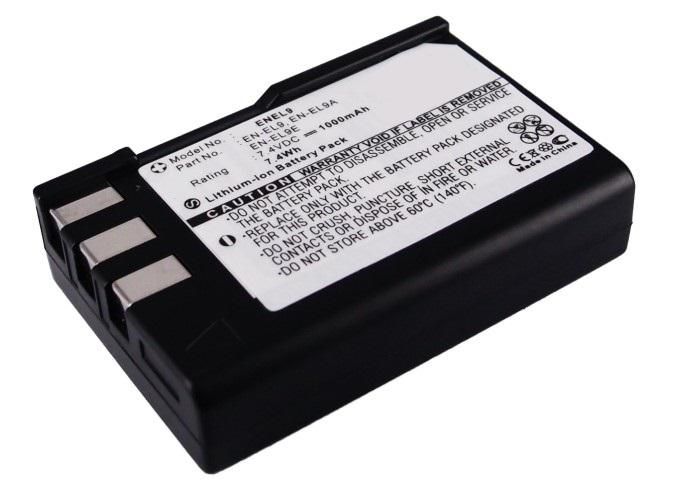 CoreParts Camera Battery for Nikon 7.4Wh Li-ion 7.4V 1000mAh Black, D3000, D40, D40A, D40C, D40X, D5000, D60, DSLR-D40, DSLR-D40A, DSLR-D4 - W124463067