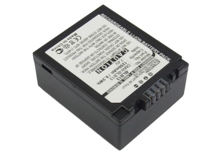 CoreParts Camera Battery for Panasonic, 1250 mAh, 9.3 Wh, 7.4 V, Li-ion - W124662898