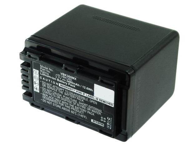 CoreParts Camera Battery for Panasonic, 3400 mAh, 13 Wh, 3.7 V, Li-ion - W124662904