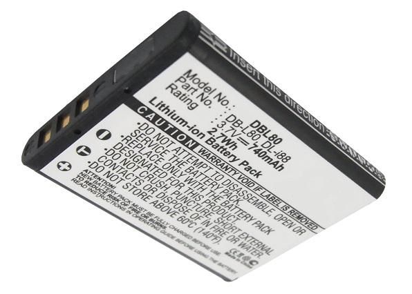 CoreParts Camera Battery for Pentax, 740 mAh, 2.7 Wh, 3.7 V, Li-ion - W124962956