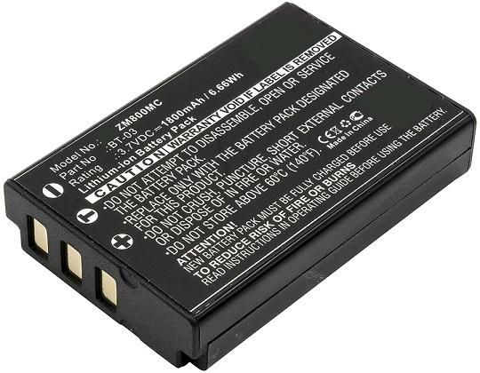 CoreParts Camera Battery for Zoom 6.7Wh Li-ion 3.7V 1800mAh Black, Q8 Recorder - W124362894