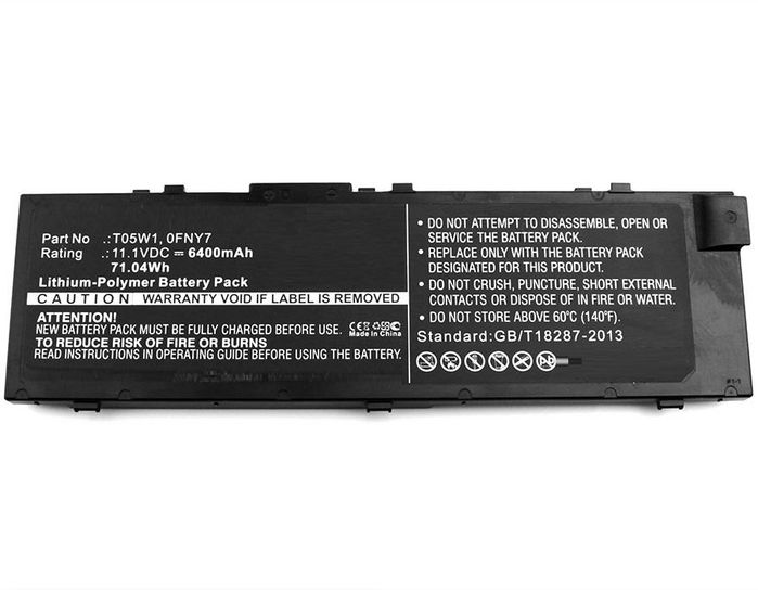 CoreParts Laptop Battery for Dell 71Wh Li-Pol 11.1V 6400mAh Black, Precision M7710 - W124662931