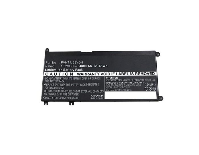 CoreParts Laptop Battery for Dell 52Wh Li-ion 15.2V 3400mAh Black, DNCWSCB6106B, I7778-0026GRY, Inspiron 17 7000, Inspiron 17 7778 - W125062726