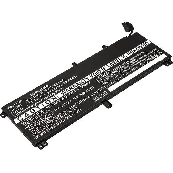 CoreParts Laptop Battery for Dell, 59.94Wh, Li-Pol, 11.1V, 5400mAh, Black - W124762877