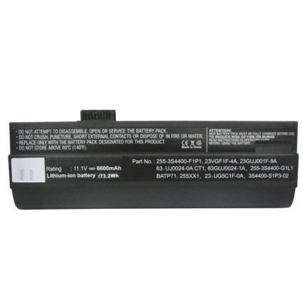 CoreParts Laptop Battery for Fujitsu 73Wh Li-ion 11.1V 6600mAh Metallic Grey, 5500, 6100A, 6110 - W124463115