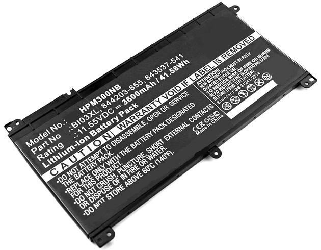 CoreParts Laptop Battery for HP, 41.58Wh, Li-ion, 11.55V, 3600mAh, Black - W124662960