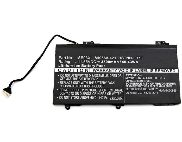 CoreParts Laptop Battery for HP 40Wh Li-ion 11.55V 3500mAh Black, Pavilion 14-AL000, Pavilion 14-AL001ng, Pavilion 14-AL003ng - W124563001