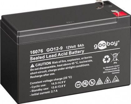 CoreParts Lead Acid Battery 108Wh 12V 9Ah GO12-9 Connection, type Faston (4.8mm) - W125326341