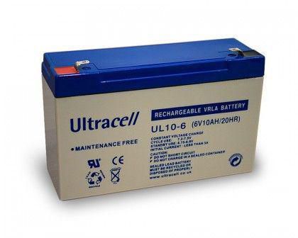 CoreParts Lead Acid Battery 60Wh 6V 10Ah UL10-6 Connection, type Faston (4.8mm) - W124762924