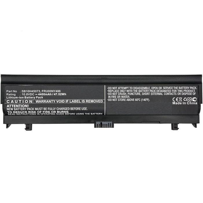 CoreParts Laptop Battery for Lenovo 48Wh Li-ion 10.8V 4400mAh Black, Thinkpad L560, L570 - W128803007