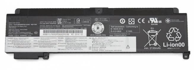 CoreParts Laptop Battery for Lenovo 23WH Li-Pol 11.4V 2Ah Black, Lenovo ThinkPad T460S, ThinkPad T470s - W124862616