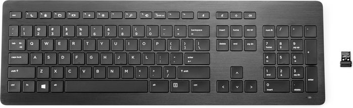 HP Wireless Premium Keyboard, Black - W124938671