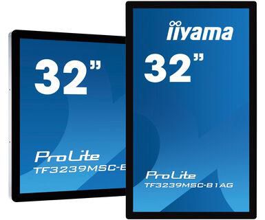 iiyama 32" AMVA3 LED, PCAP 12pt, Open Frame, 1920 x 1080, 500 cd/m², 8ms, HDMI, VGA, DisplayPort, RMS 16W, IP54, black, matte - W128409920