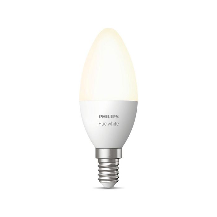 Philips by Signify Hue White Single Bulb E14 Soft white light Instant control via Bluetooth Control with app or voice* Add Hue Bridge to unlock more - W124839174