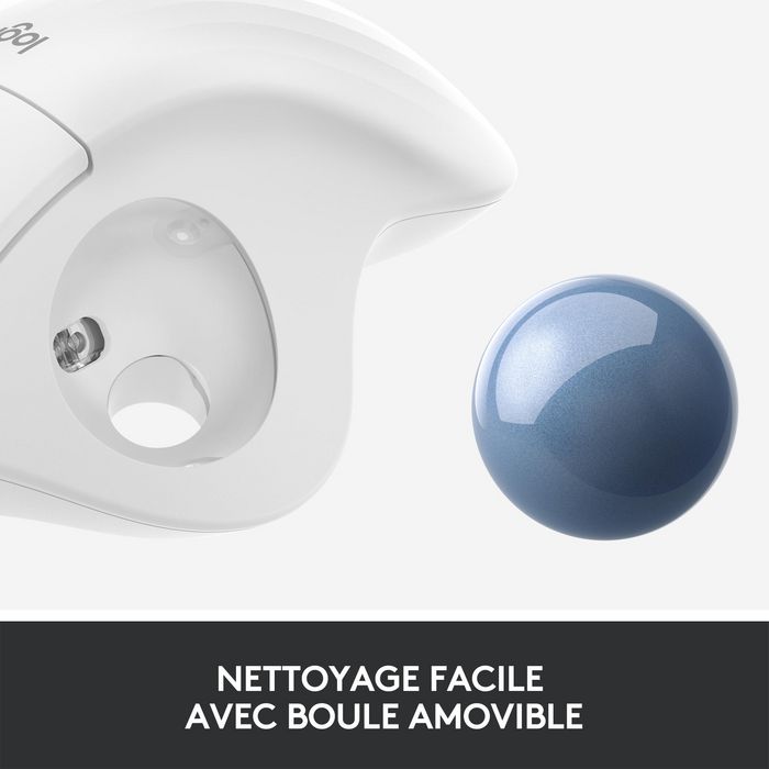 Logitech ERGO M575  Wireless Trackball Mouse , RF Wireless + Bluetooth, Alkaline, White - W125927303