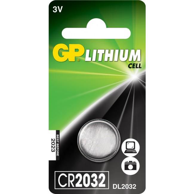 GP Batteries Lithium Cell Battery CR2032 1-pack - W124882489
