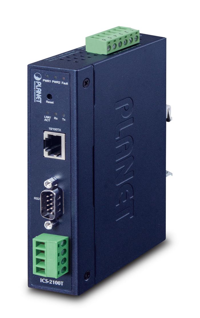 Planet Industrial 1-Port RS232/RS422/RS485 Serial Device Server - W125698350