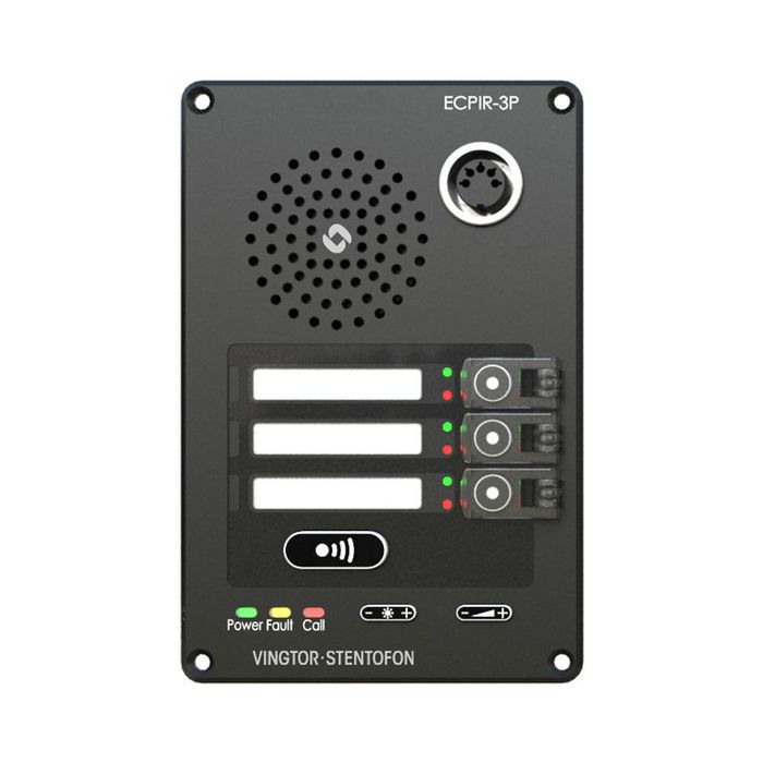 Zenitel Exigo Call Panel, PTT + 3 Buttons - W125931929