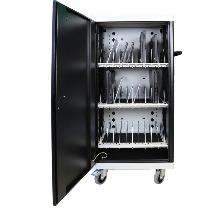 Leba NoteCart Unifit FV 30 is a mobile storage and charging solution for 30 devices in Vertical position. - W124866156