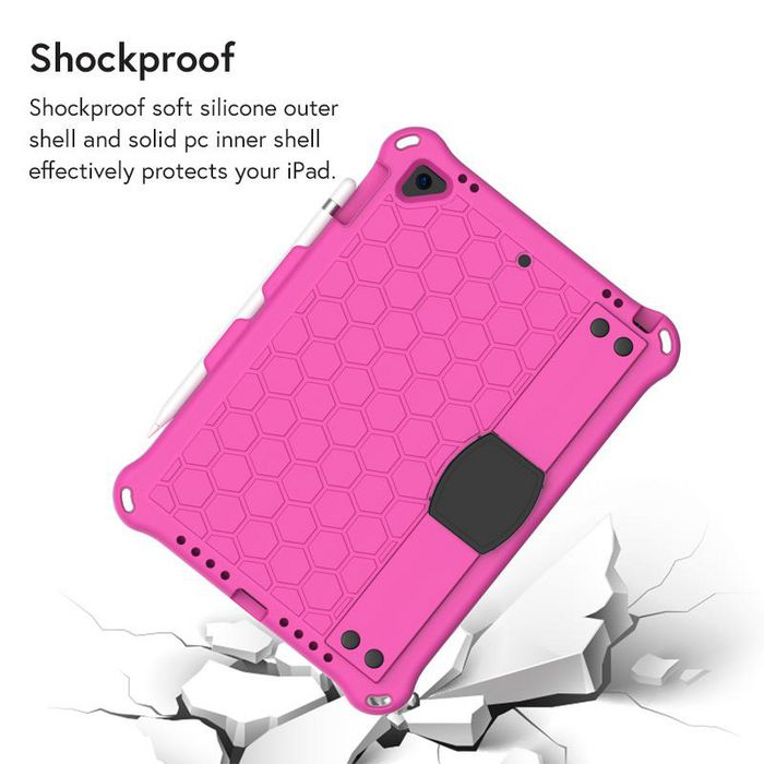 eSTUFF HONEYCOMB Protection Case for Apple iPad 9.7 All Models - Pink - W125868223